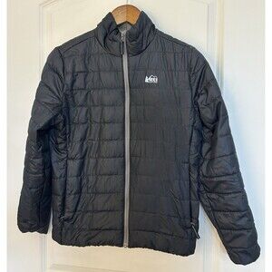 REI CO-OP Kids Puffer Jacket Large 14 16 Black 650 Down